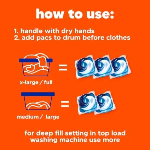 Tide PODS Laundry Detergent Pacs 57 Count | 3-in-1 Stain Remover, Odor Fighter, Color Protector thumbnail 9