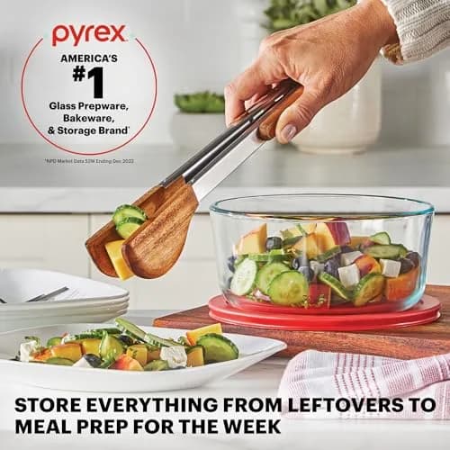 Pyrex Simply Store 9-Pack Mixed Glass Food Storage Set with Lids | 30 Cups Total Capacity thumbnail 5