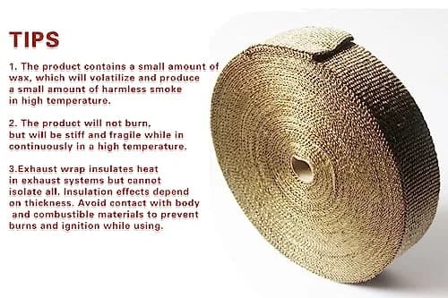 LEDAUT Titanium Exhaust Heat Wrap 2" x 100ft (60.96m) with 16 Stainless Steel Ties | Reduces Under-Hood Temps Up to 50% thumbnail 2