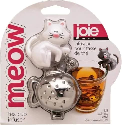 Joie Meow Tea Ball Infuser 2"L x 2"W x 1"H | Cute Cat Design Stainless Steel, BPA-Free thumbnail 2