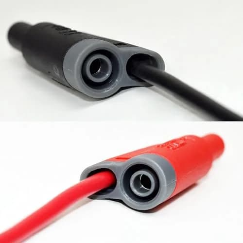 ZIBOO ZB-X13 Stackable Banana Plug Test Leads 1m (3.3ft) | 1000V Rated, 4mm Banana Male Plugs, Red & Black (2-Pack) thumbnail 5