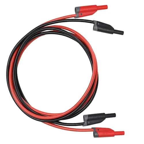 ZIBOO ZB-X13 Stackable Banana Plug Test Leads 1m (3.3ft) | 1000V Rated, 4mm Banana Male Plugs, Red & Black (2-Pack) thumbnail 2