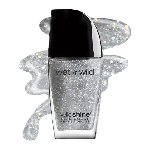 wet n wild Wild Shine Nail Polish Kaleidoscope Glitter Top Coat | 12ml (0.41 Fl Oz) thumbnail 1