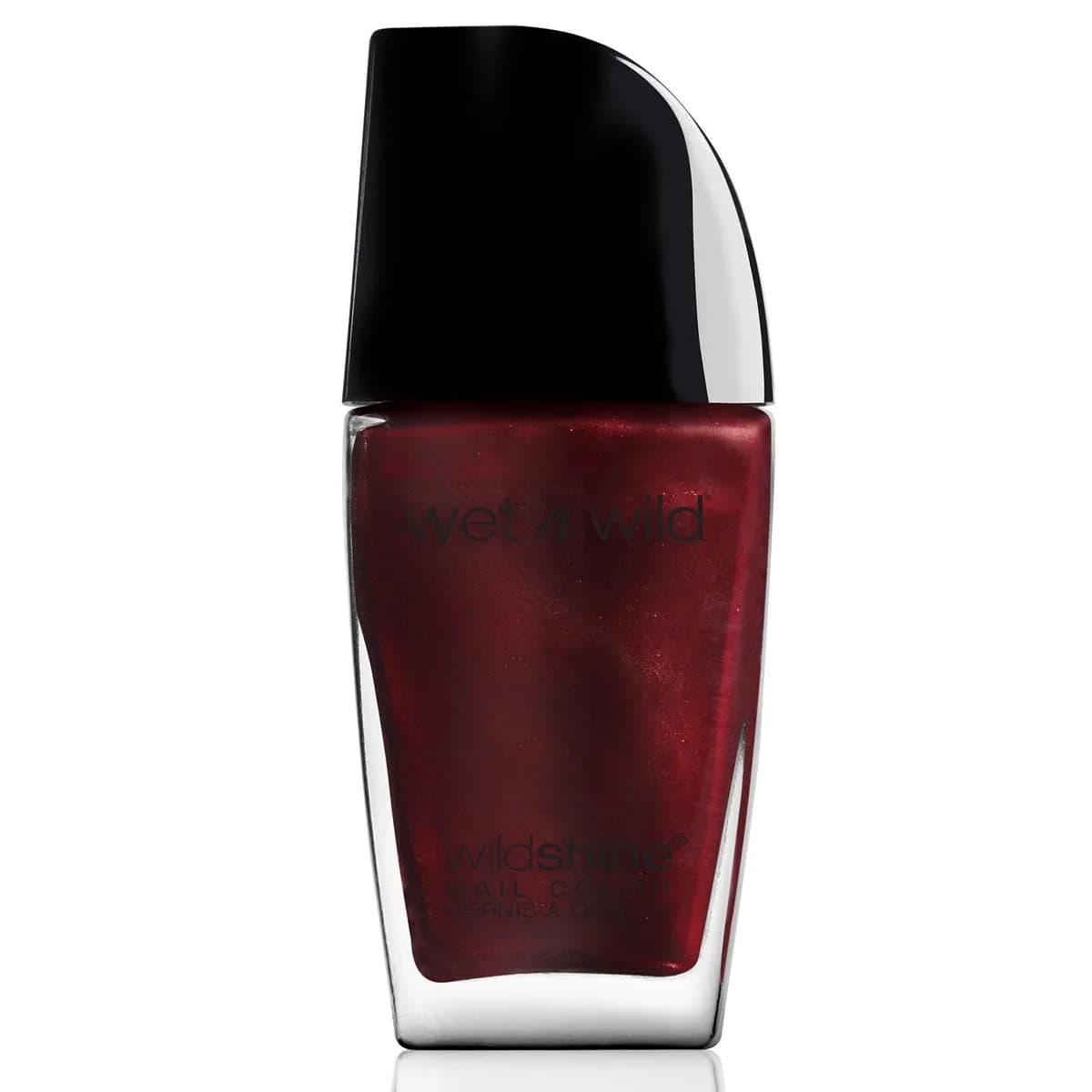 wet n wild Wild Shine Nail Polish | Red Burgundy Frost | 0.41 Fl Oz (12ml) | High-Shine, Long-Wear — Burgundy Frost