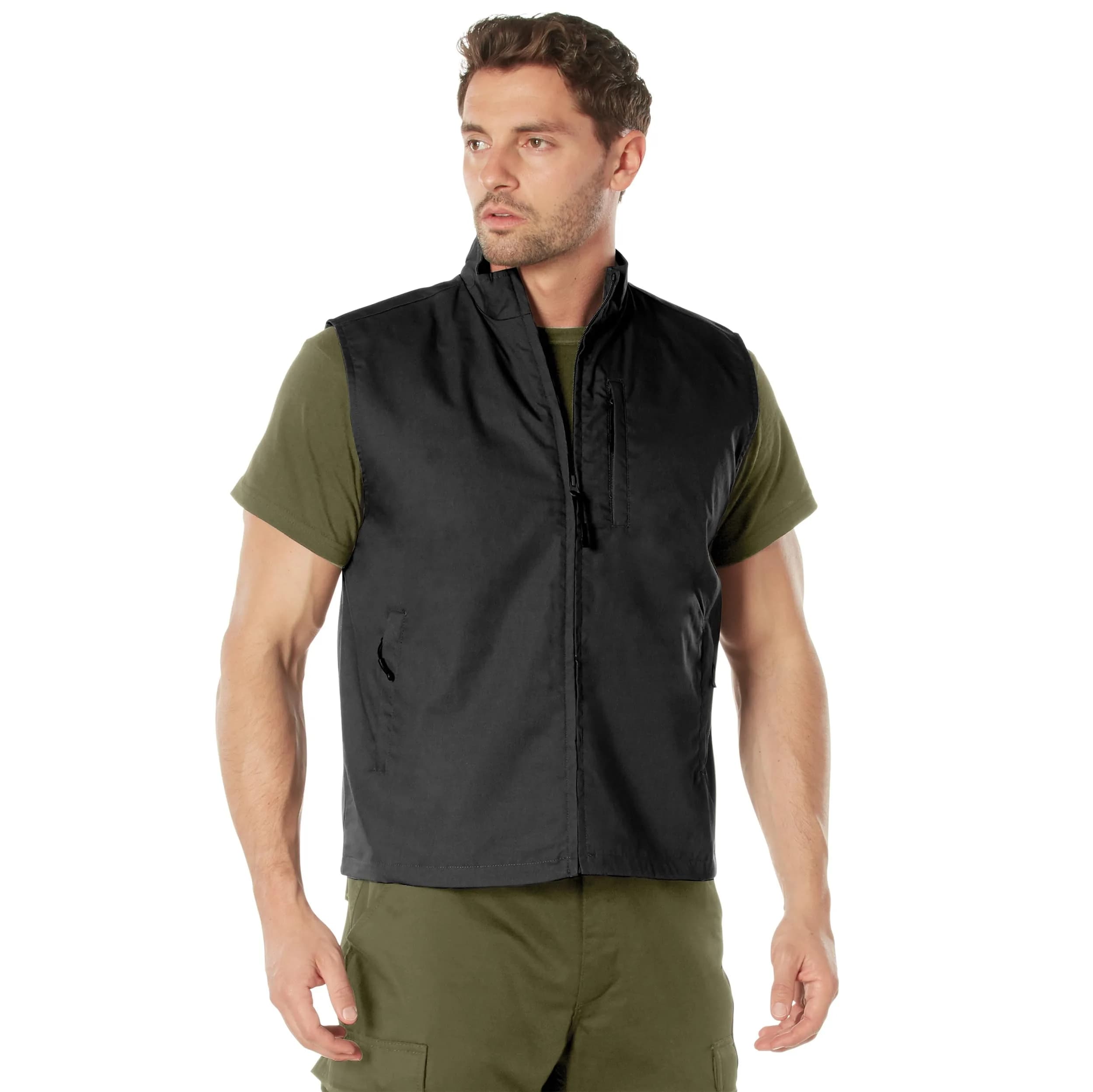 Rothco Undercover Travel Vest, Black, L | Low-Profile Secure Storage for Men