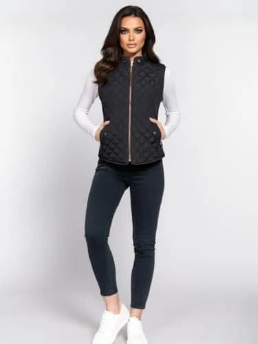 NE PEOPLE Women's Lightweight Quilted Zip Vest-BLACK-XL | Breathable, Weatherproof & Slim Fit thumbnail 5