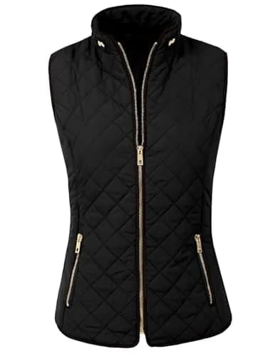 NE PEOPLE Women's Lightweight Quilted Zip Vest-BLACK-XL | Breathable, Weatherproof & Slim Fit thumbnail 6