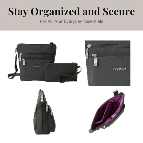 Baggallini Pocket Crossbody RFID Travel Bag for Women | Water-Resistant Lightweight Purse thumbnail 5