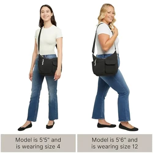 Baggallini Everywhere Bagg Hobo Crossbody Bag for Women 228ml (8 Fl Oz) | Water-resistant Travel Bag with RFID Wristlet thumbnail 6