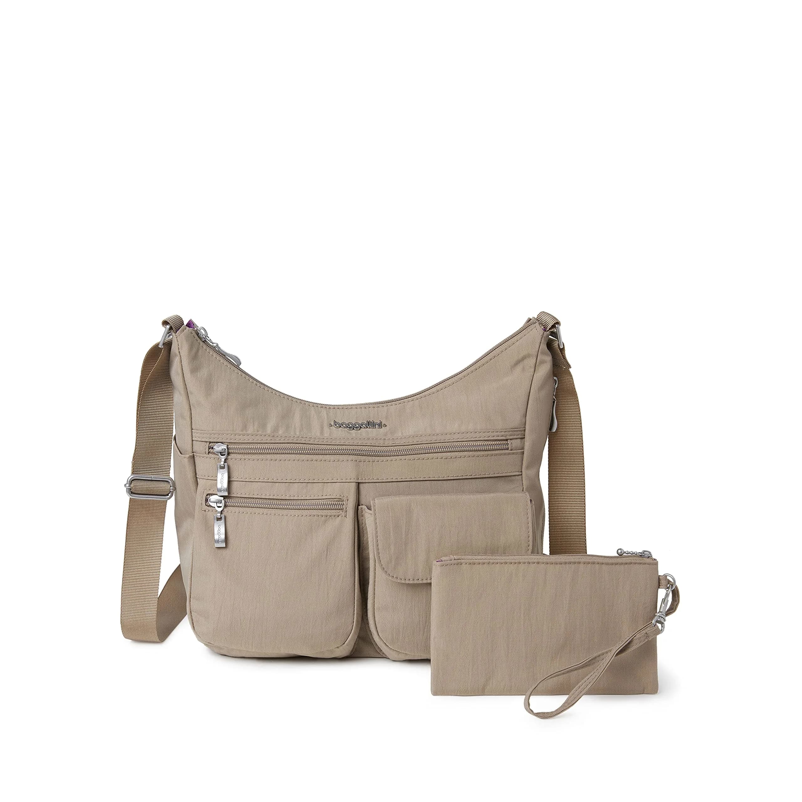 Baggallini Everywhere Bagg Hobo Crossbody Bag for Women 228ml (8 Fl Oz) | Water-resistant Travel Bag with RFID Wristlet - main product image