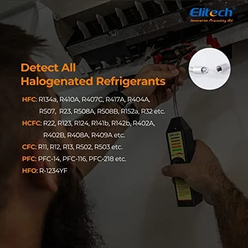 Elitech WJL-6000 Halogen Refrigerant Leak Detector | Detects R22, R134A, R410A, 1234YF & More thumbnail 6