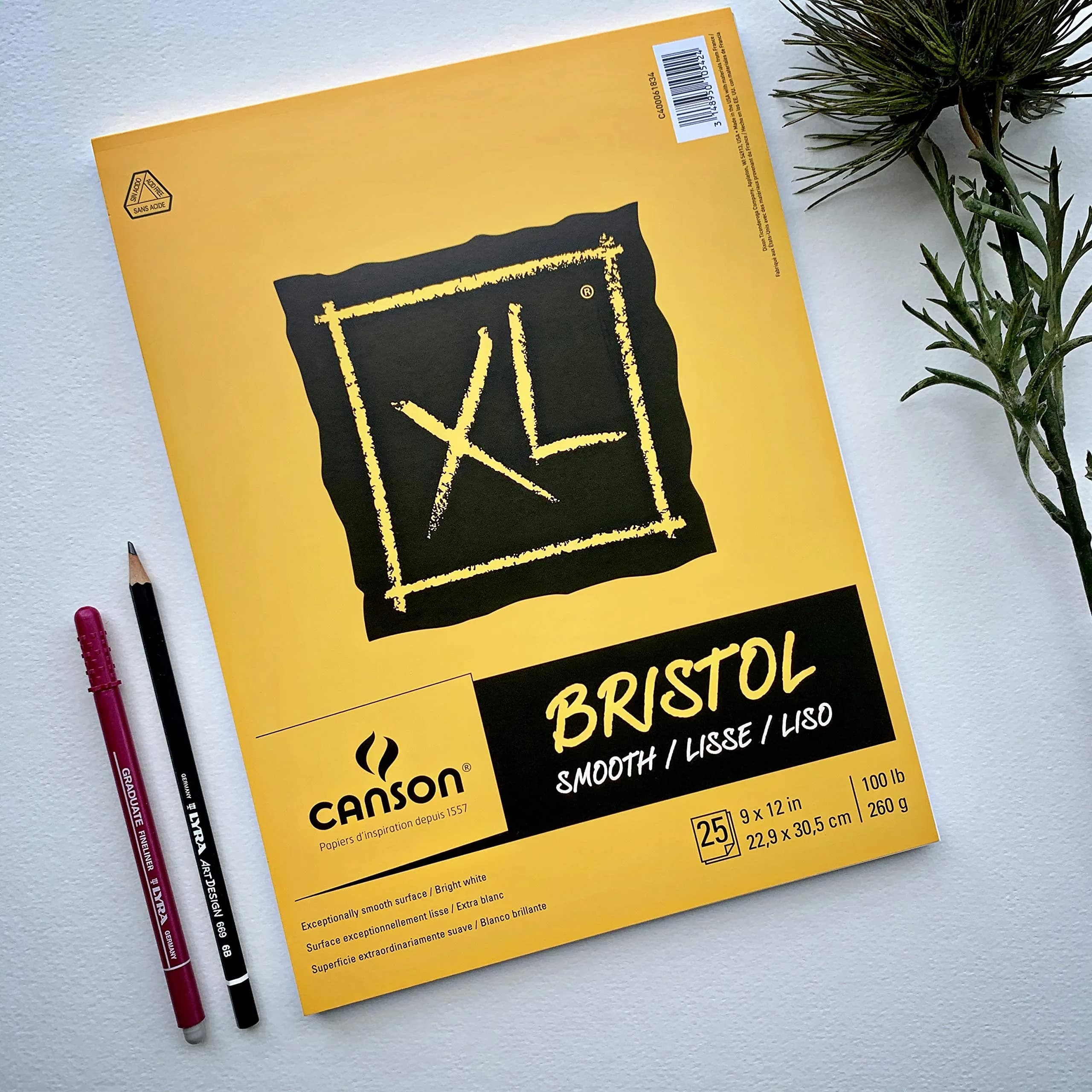 Canson XL Series Bristol Paper Pad Smooth 9x12 in 260gsm (100lb) | High Contrast Art Paper for Pen, Ink, Marker - view 6