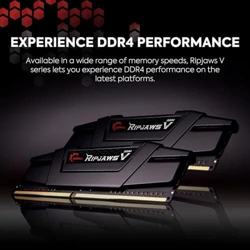 G.SKILL Ripjaws V DDR4 RAM 16GB (2x8GB) 3200MT/s CL16 Black | High-Performance Desktop Memory thumbnail 2