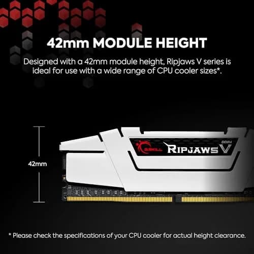G.SKILL Ripjaws V DDR4 RAM 16GB (2x8GB) 3200MT/s CL16 Black | High-Performance Desktop Memory thumbnail 3