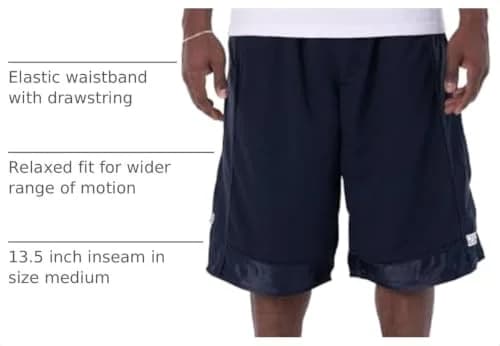 Pro Club Heavyweight Mesh Basketball Shorts Navy Large | Superior Comfort & Durability thumbnail 4