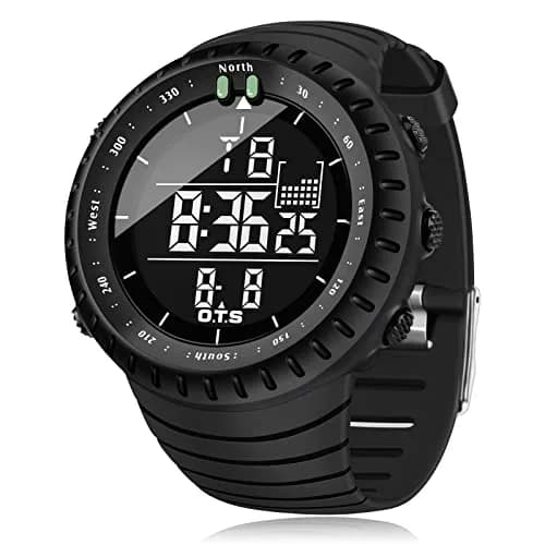PALADA Men's Digital Sports Watch Waterproof Tactical Watch with LED Backlight (Black) | 50mm Case, Shock Resistant thumbnail 1