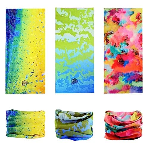 KALILY Tie Dye Microfiber Headband Bandana Face Shield Neck Gaiter 25x48cm (9.5x19 Inch) | 12 Ways to Wear for Sun & Cold Protection thumbnail 3
