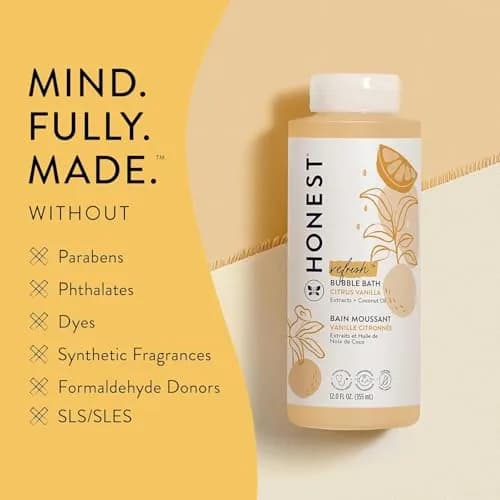 The Honest Company Bubble Bath, Tear-Free, Citrus Vanilla Refresh, 12 fl oz | Gentle for Baby & Family, Naturally Derived thumbnail 5
