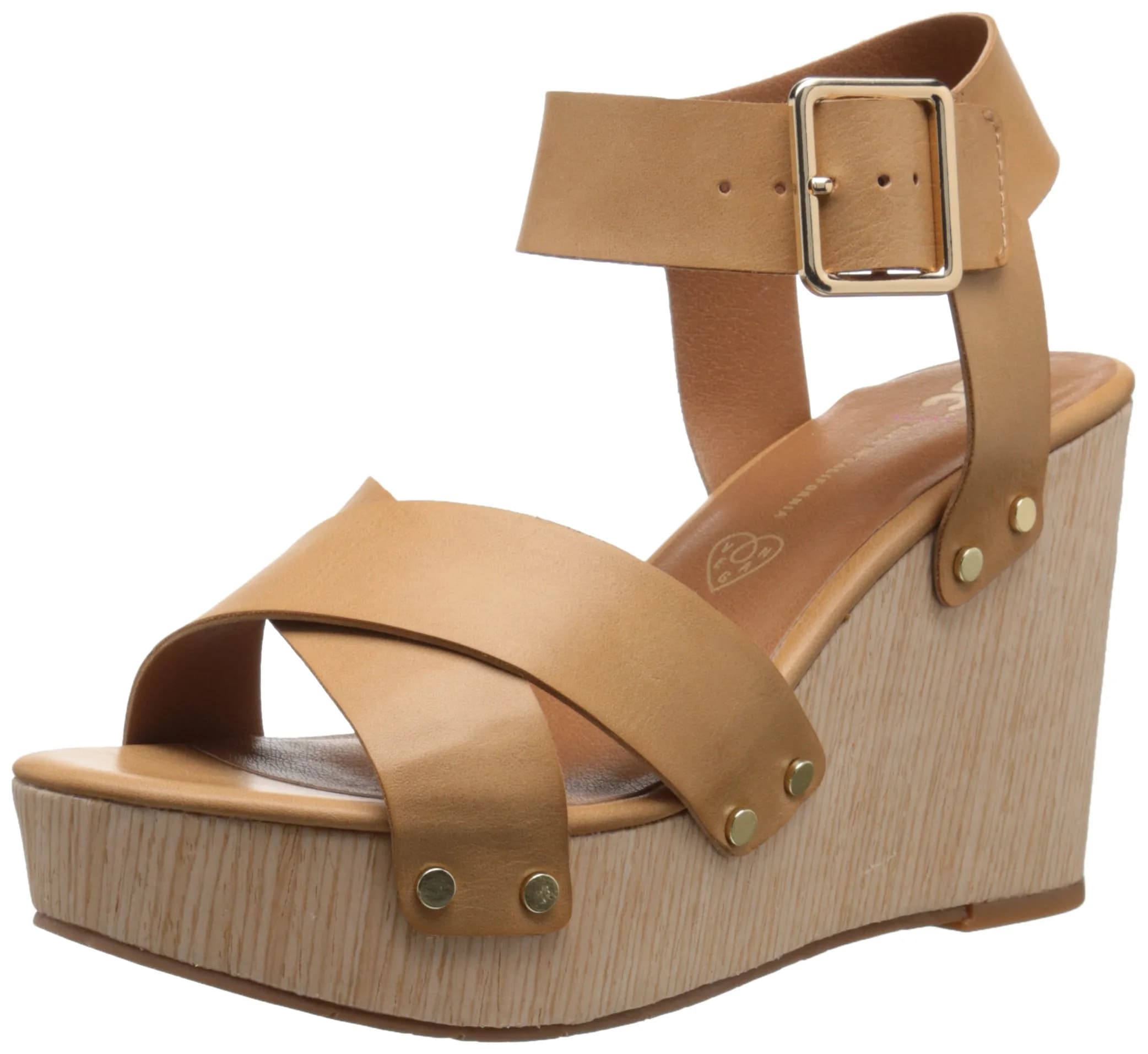 BC Women's Teeny Wedge Pump, Tan, Size 10 M US | Casual Dress Wedge with 3.75-inch Heel