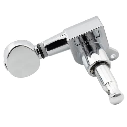 Musiclily Basic R15A 6 inline Sealed Tuners Set Chrome | Vintage Oval Button for Electric Guitar thumbnail 6