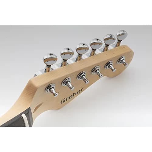 Musiclily Basic R15A 6 inline Sealed Tuners Set Chrome | Vintage Oval Button for Electric Guitar thumbnail 8