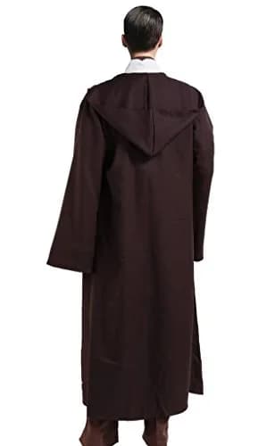 GOLDSTITCH Men Hooded Robe Cloak Knight Costume | Halloween Cosplay Outfit (in US sizes) thumbnail 4