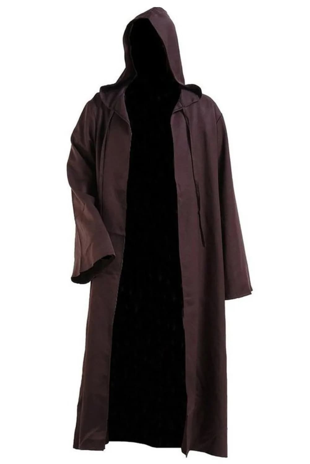 GOLDSTITCH Men Hooded Robe Cloak Knight Costume | Halloween Cosplay Adult Outfit — Brown(cloak)
