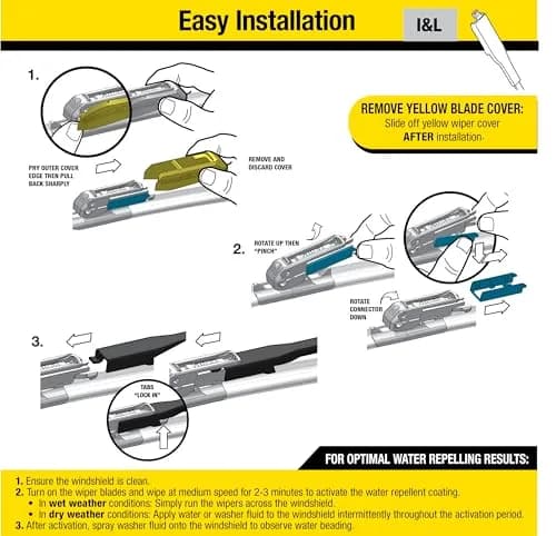 Rain-X 14" Water Repellency Wiper Blades | All Weather Streak-Free Visibility thumbnail 5