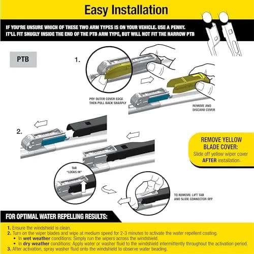 Rain-X 14" Water Repellency Wiper Blades | All Weather Streak-Free Visibility thumbnail 6