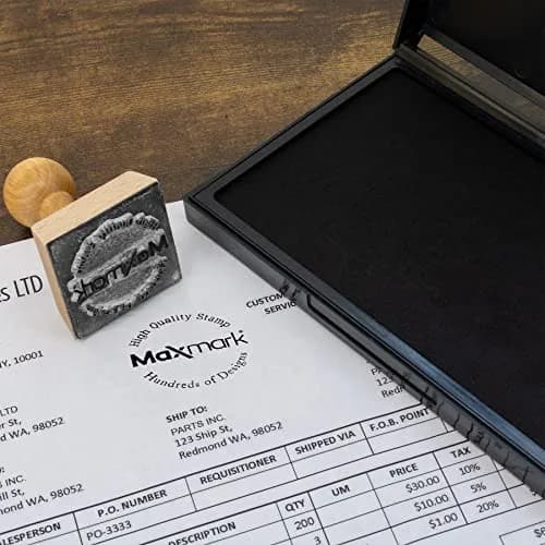 MaxMark Large Black Stamp Pad 4.25" x 7.25" | Premium Felt for Thousands of Crisp Impressions thumbnail 5