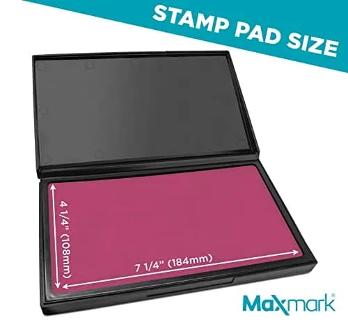 MaxMark Large Pink Stamp Pad 4-1/4" x 7-1/4" | Premium Felt for Clear Impressions thumbnail 3