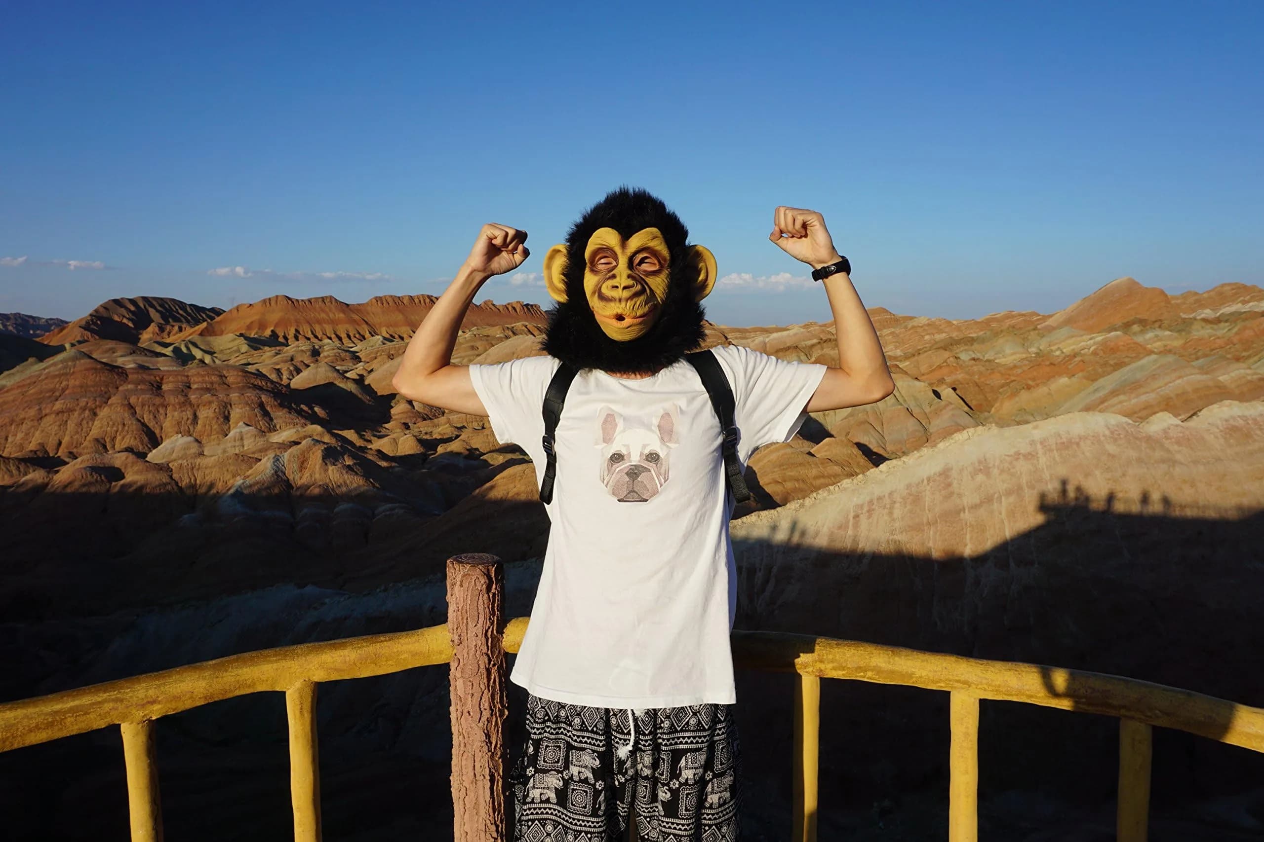 CreepyParty Monkey Mask for Adults, Natural Latex Monkey Costume Mask | 11.8 x 11.8 x 11.8 inches (30 x 30 x 30 cm) - view 5