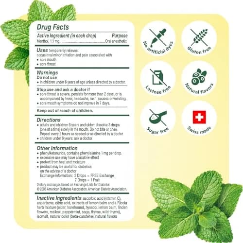 Ricola Sugar Free Lemon Mint Throat Drops 45 Count | Swiss Herbal Soothing Lozenges for Dry Throat thumbnail 7