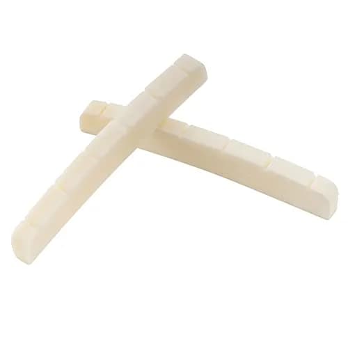 Musiclily Bone Nut 43mm Slotted Curved Bottom for Electric Guitar | Real Bone, 2 pcs thumbnail 4