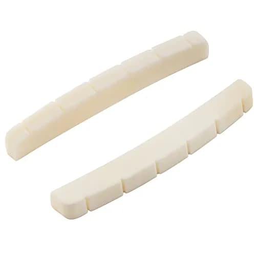 Musiclily Bone Nut 43mm Slotted Curved Bottom for Electric Guitar | Real Bone, 2 pcs thumbnail 5