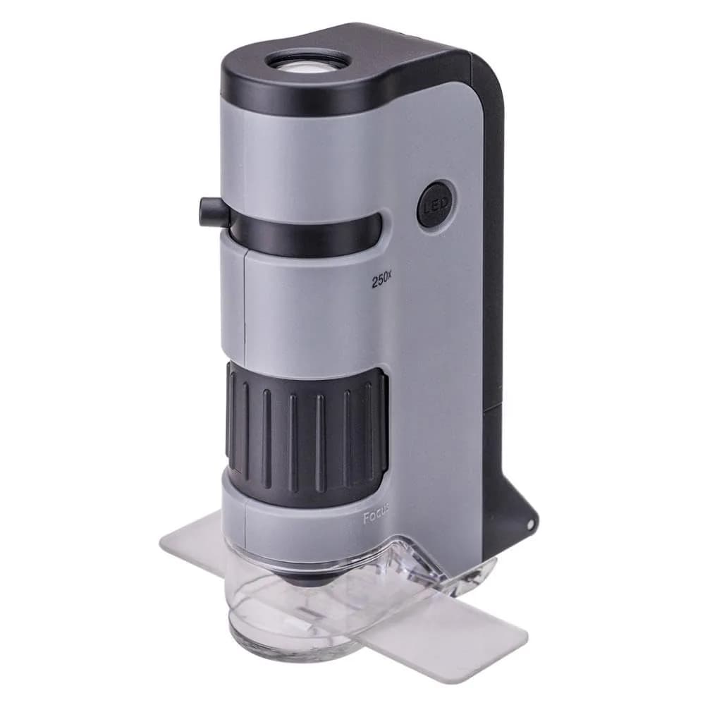 Carson MicroFlip 100x-250x LED UV Pocket Microscope with Smartphone Clip | STEM Education MP-250 - view 6