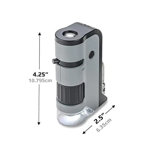 Carson MicroFlip 100x-250x LED UV Pocket Microscope with Smartphone Clip | STEM Education MP-250 thumbnail 3