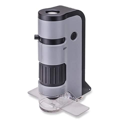 Carson MicroFlip 100x-250x LED & UV Pocket Microscope Set of 4 | STEM Handheld Microscope with Smartphone Adapter Clip thumbnail 4