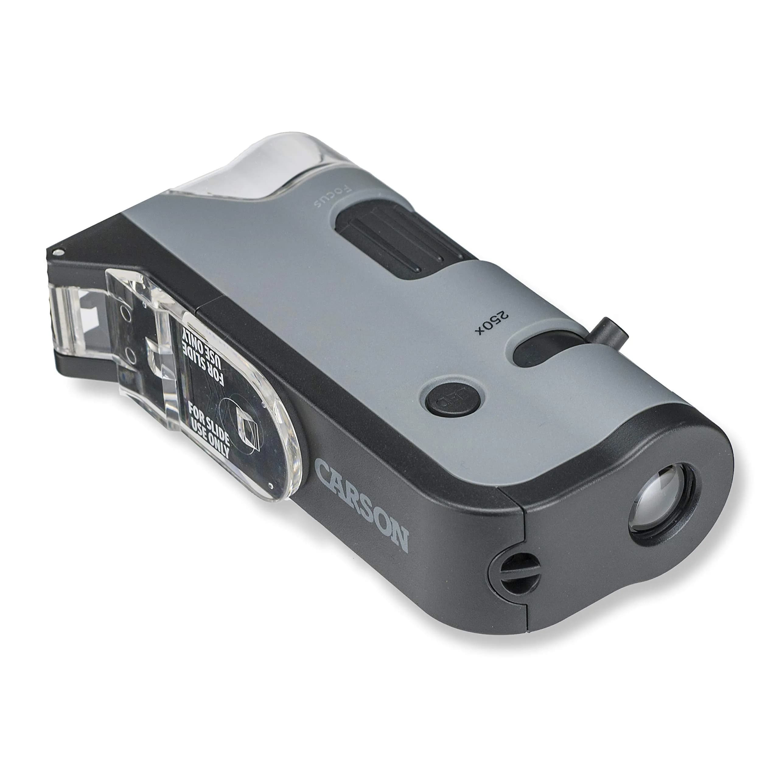 Carson MicroFlip 100x-250x LED & UV Pocket Microscope Set of 4 | STEM Handheld Microscope with Smartphone Adapter Clip - view 8