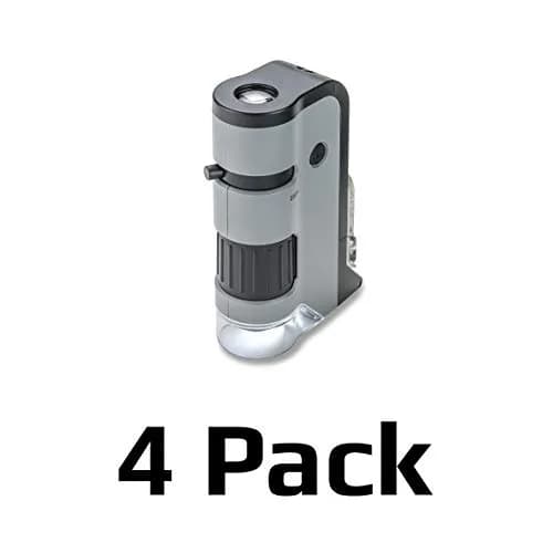 Carson MicroFlip 100x-250x LED & UV Pocket Microscope Set of 4 | STEM Handheld Microscope with Smartphone Adapter Clip thumbnail 2