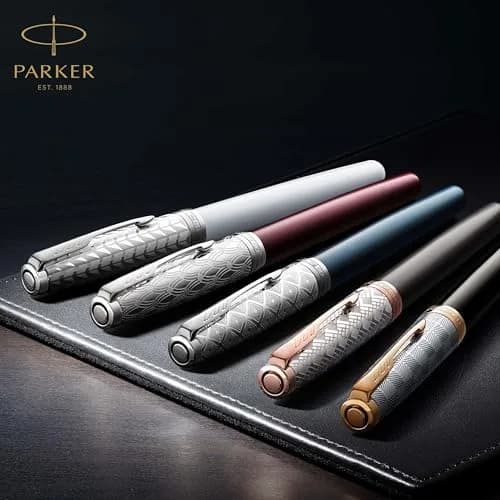 Parker Sonnet Blue Lacquer Rollerball Pen with Palladium Trim, Fine Point Black Ink (1931535) | Smooth Ink Flow thumbnail 7