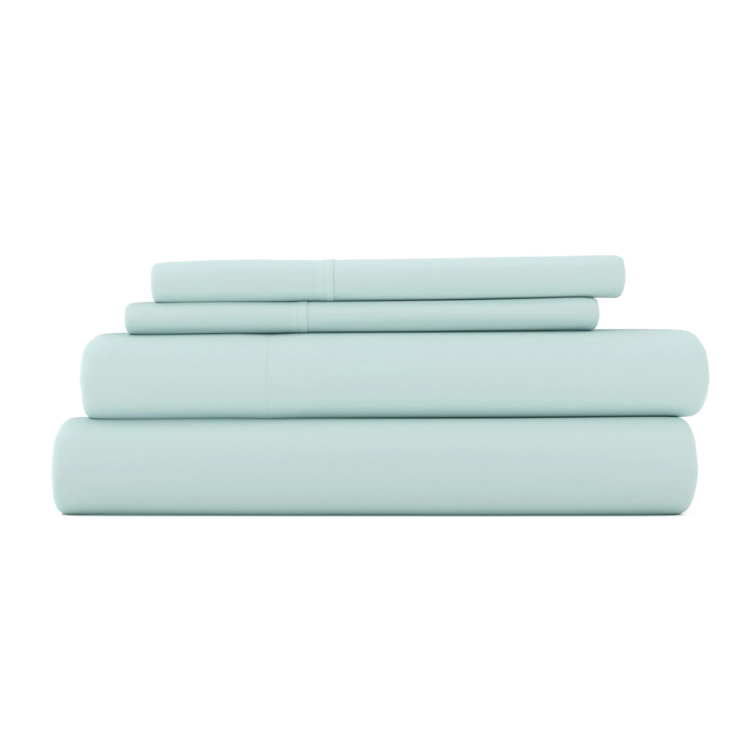 Linen Market Twin Bed Sheets Aqua | Deep Pocket Microfiber for Cooler Sleep