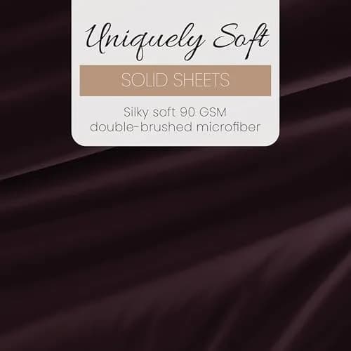 Linen Market Twin Bed Sheets Purple | Deep Pocket Microfiber 90 GSM (66x96 inches) thumbnail 6