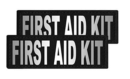 Dogline First Aid Kit Removable Patches, Small/Medium | Set of 2 Reflective Velcro Patches for Pet Harnesses thumbnail 1