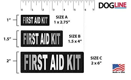 Dogline First Aid Kit Patches, Large/X-Large (2-Pack, Black) | Reflective & Removable Velcro Patches thumbnail 3