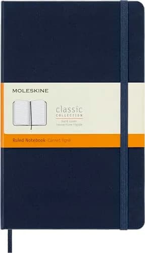 Moleskine Classic Notebook, Large, Ruled, Sapphire Blue, Hard Cover (5 x 8.25) | Acid-Free, 240 Pages, Durable Cover thumbnail 1
