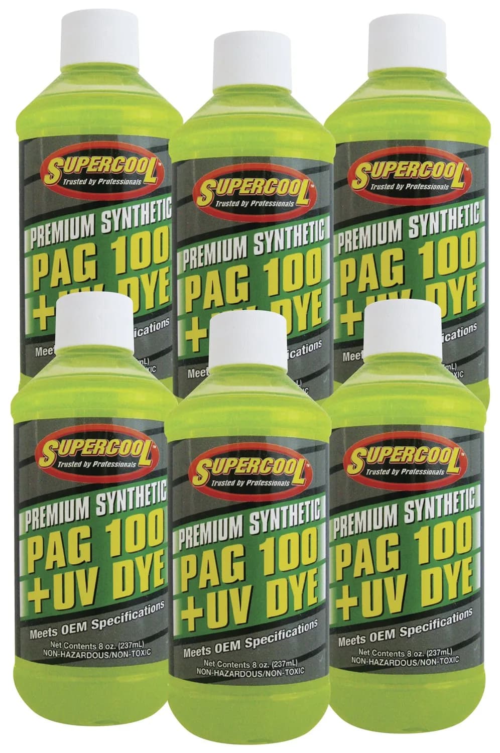 TSI Supercool PAG Oil 100 Viscosity with U/V Dye 8oz | Anti-Wear, Moisture Resistance — 8 oz.
