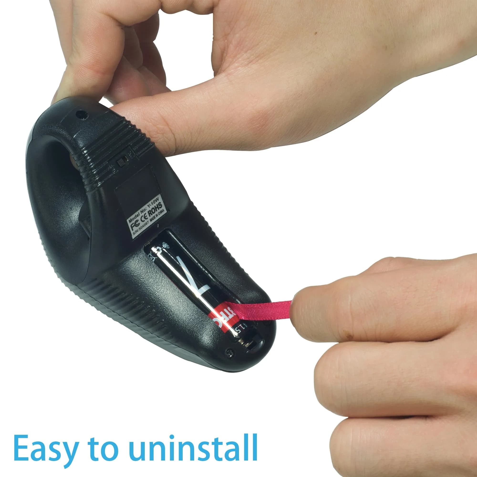 YUMQUA Wireless Finger Trackball Mouse | Ergonomic Design, 4-Level DPI, Ambidextrous, 10M Range - view 5