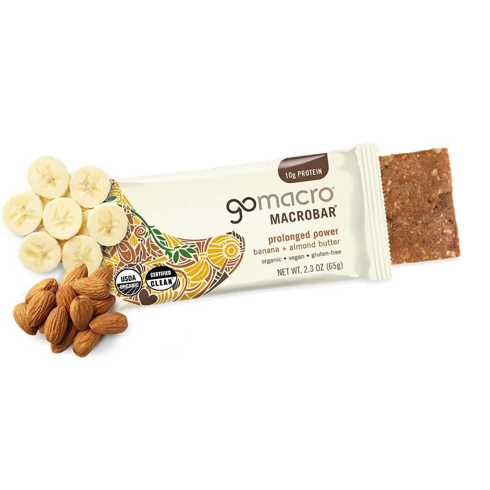 GoMacro Organic Banana + Almond Butter Protein Bar, 2.3 oz (65g) | 10g Plant Protein Snack - view 2