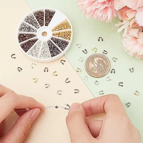 PH PandaHall 540pcs Brass Wire Guardians 4mm | Jewelry Wire Protectors for Beading & Jewelry Making thumbnail 3